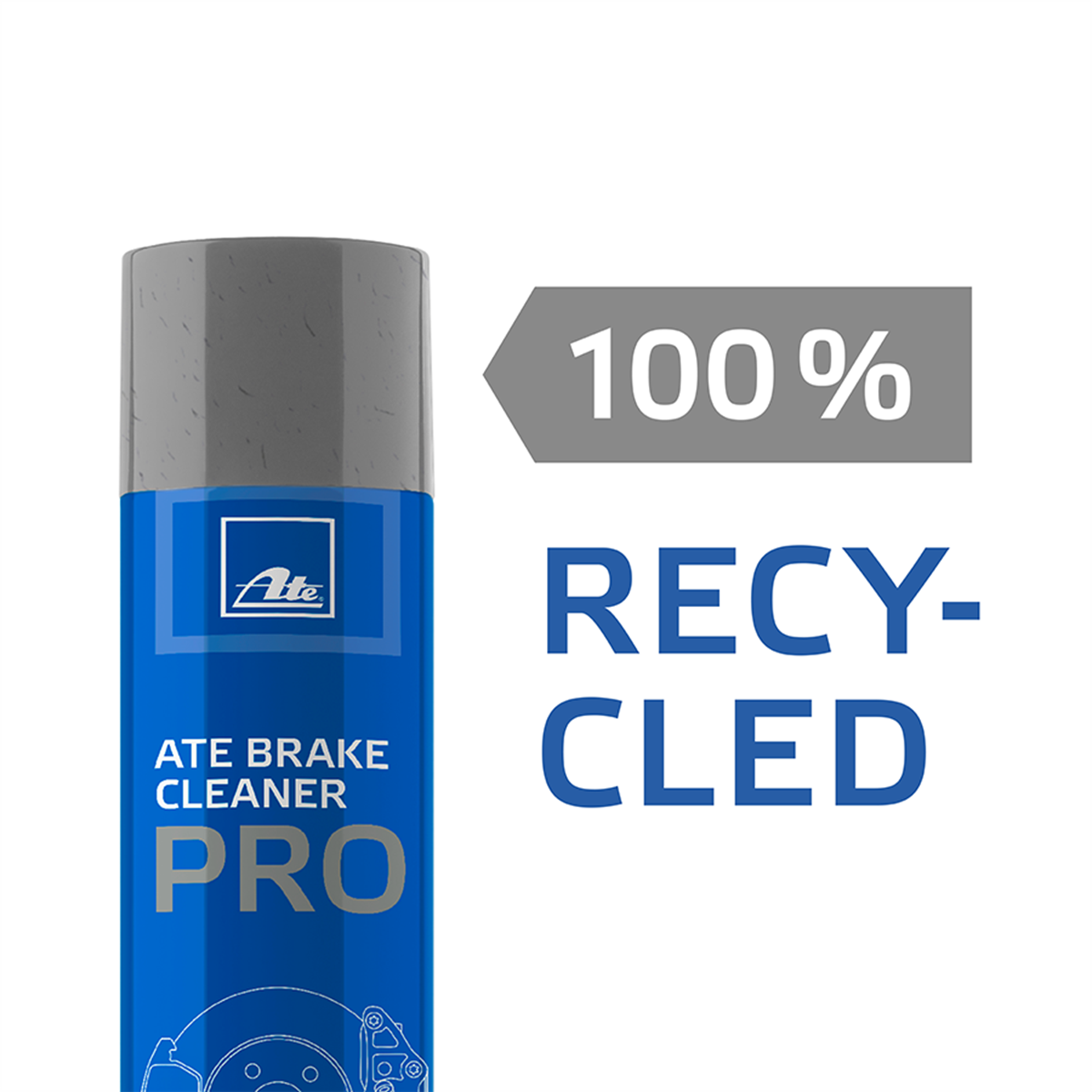 Tapa de plástico 100 % reciclado e incoloro